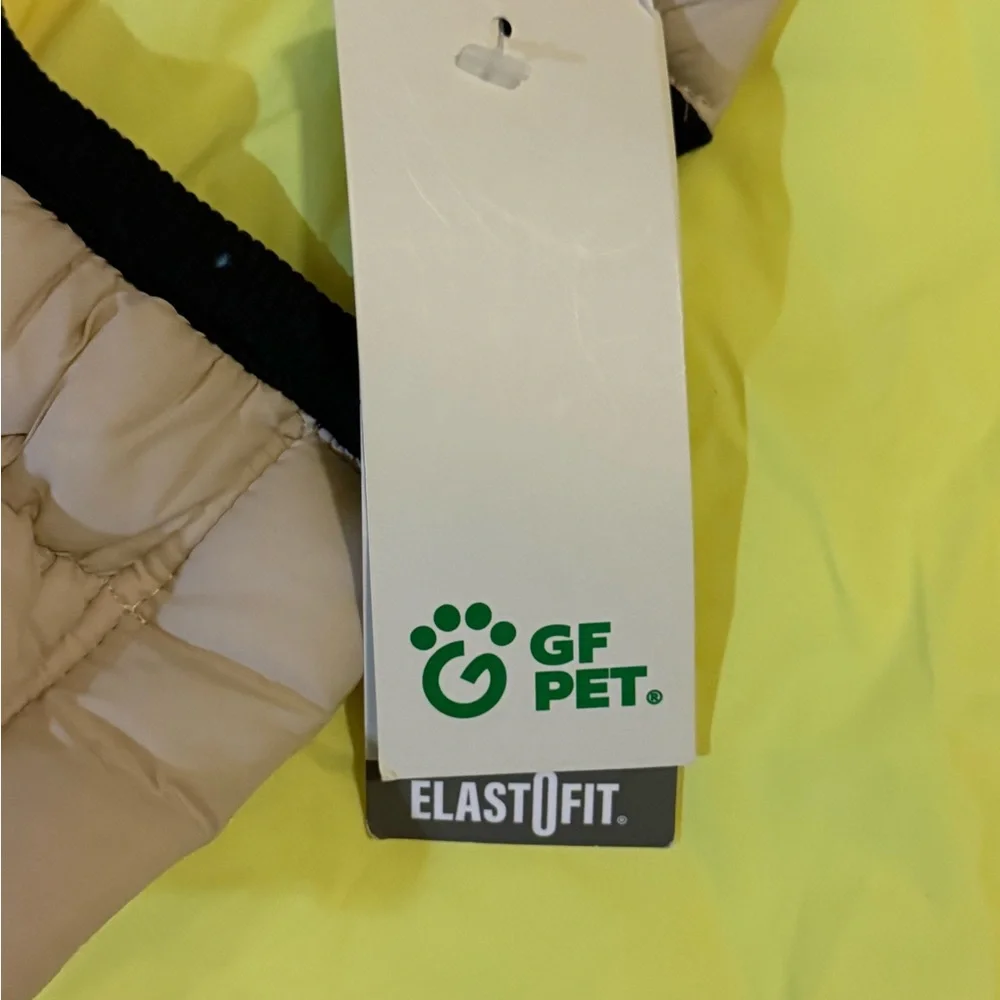 GF PET Reversible Chalet Dog Jacket Large Tan Yellow Reversible